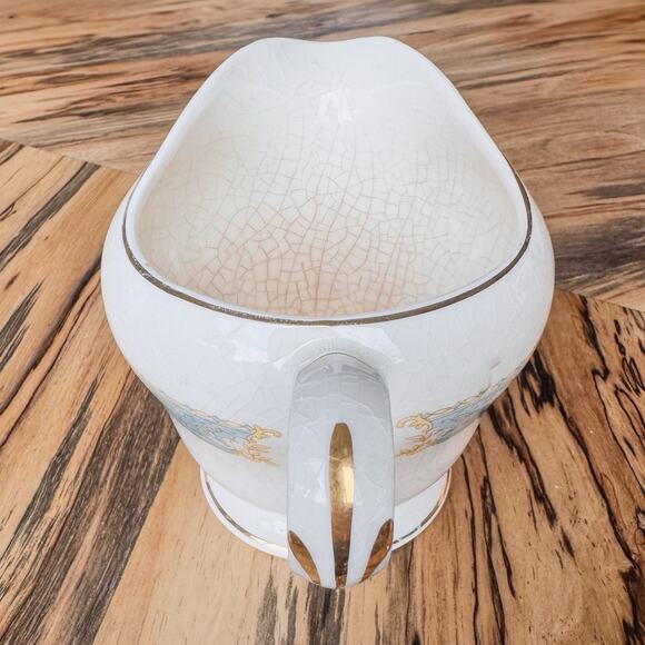 1930’s Edwin Knowles, Blue Dawn Collection, Semi-Vitreous, Creamer, 3.5”, 8oz - Picture 5 of 7